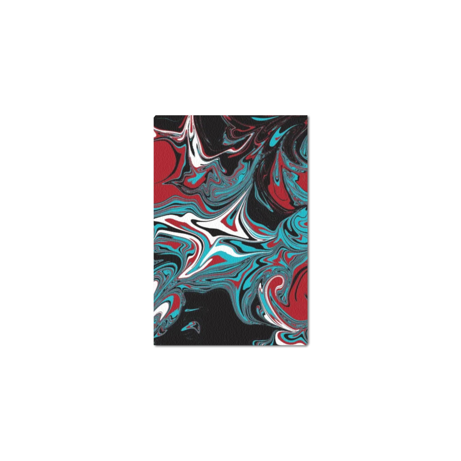 Dark Wave of Colors Upgraded Canvas Print 12"x8"
