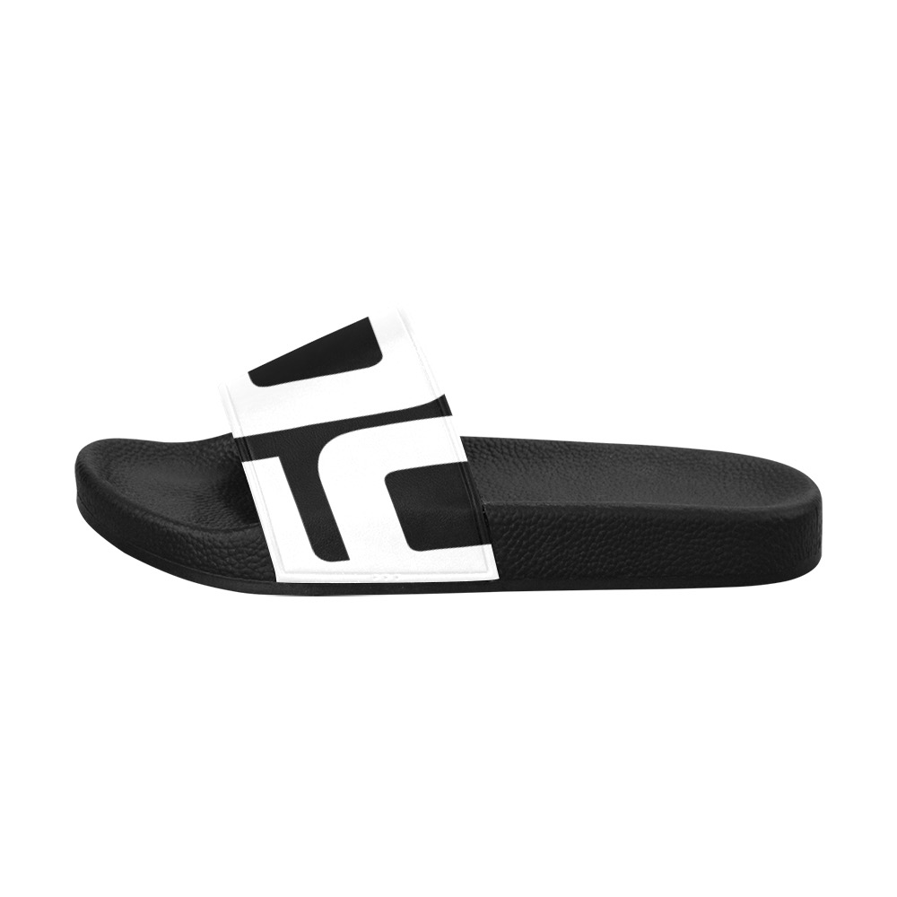 BXB SLIDES YELLOW BLK Men's Slide Sandals (Model 057)