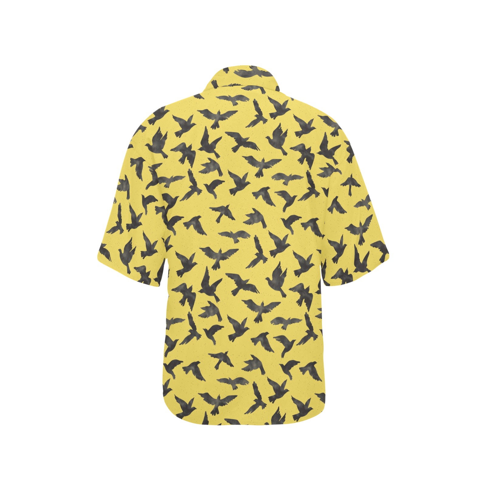 Birds in the illuminated All Over Print Hawaiian Shirt for Women (Model T58)