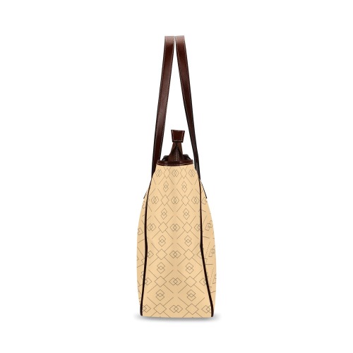 Pink and Brown Geometric Pattern Classic Tote Bag (Model 1644)