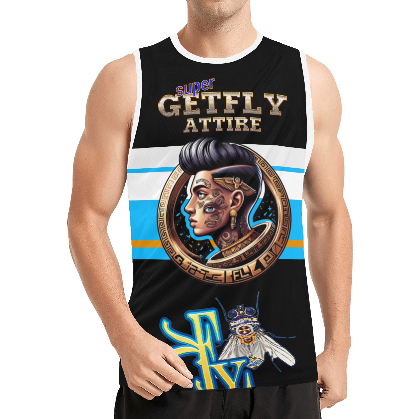 Face Tattoo City Collectable Fly All Over Print Basketball Jersey