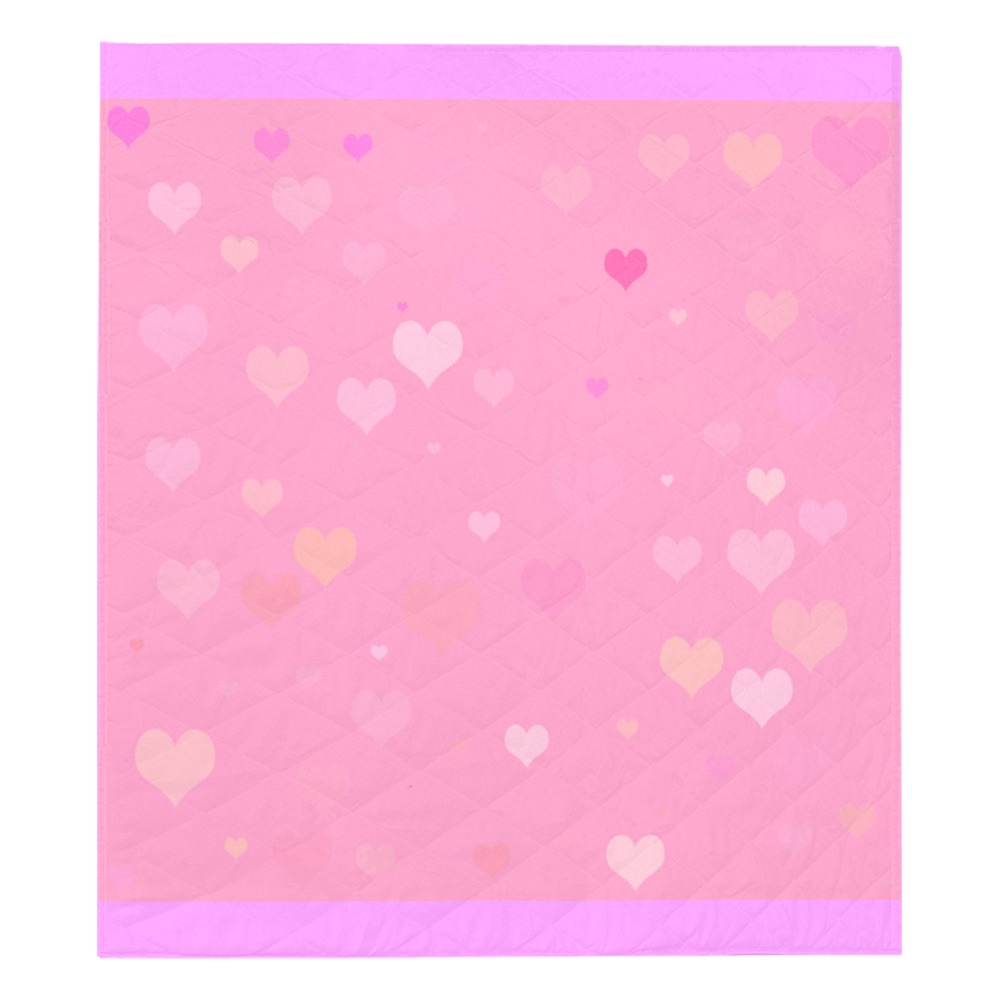 PinkHearts Quilt 70"x80"