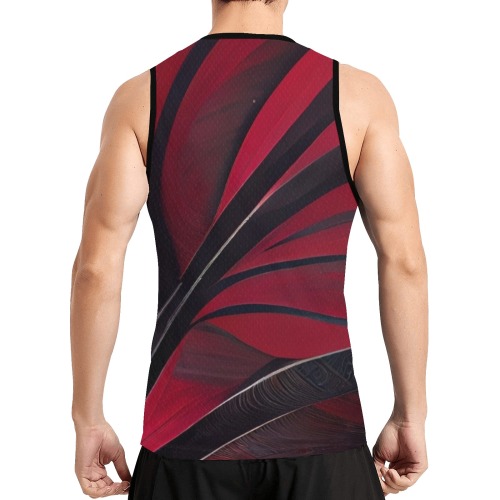 red curved pattern All Over Print Basketball Jersey