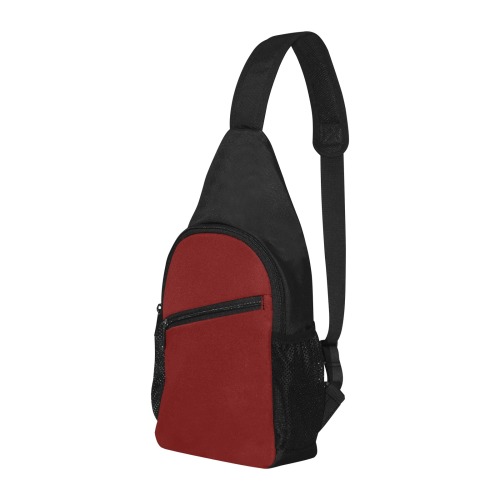 color blood red Chest Bag-Front Printing (Model 1719)