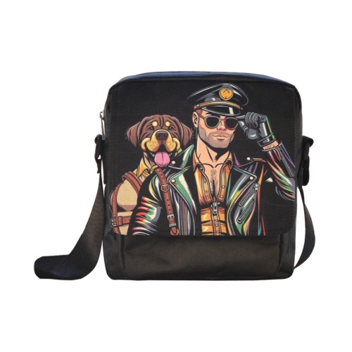 Cop with Dog by Fetishworld Crossbody Nylon Bags (Model 1633)