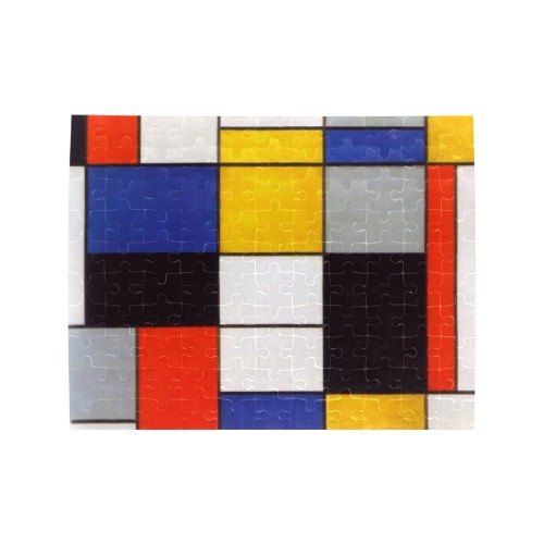 Composition A by Piet Mondrian Rectangle Jigsaw Puzzle (Set of 110 Pieces)
