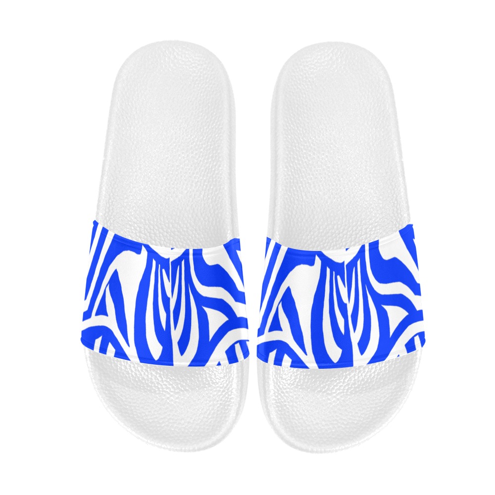 aaa blue w Men's Slide Sandals (Model 057)