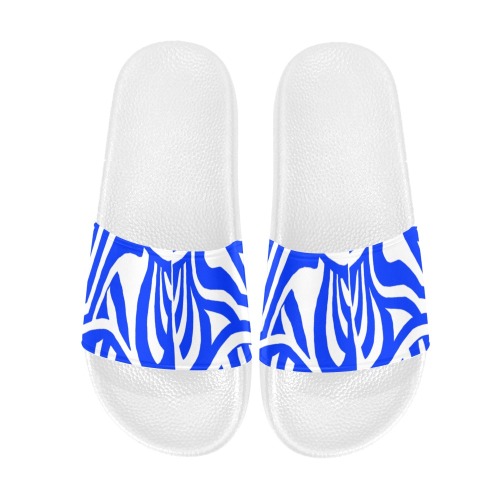 aaa blue w Men's Slide Sandals (Model 057)