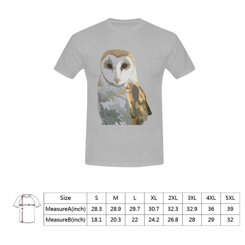 Barn Owl Men's T-Shirt in USA Size (Front Printing Only)