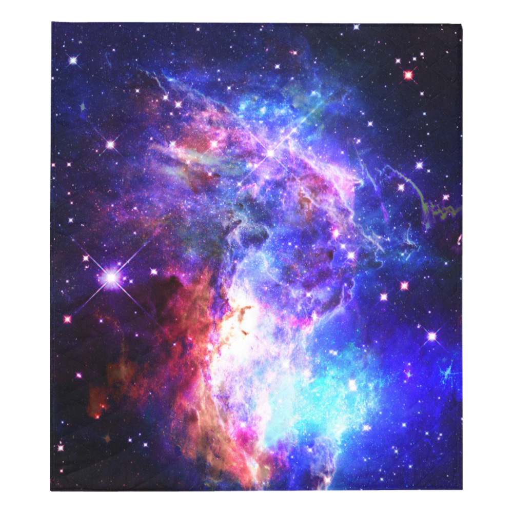 Mystical fantasy deep galaxy space - Interstellar cosmic dust Quilt 70"x80"
