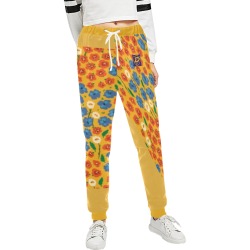 DIONIO Clothing - Women's Sweatpants ( Flower 4 Badge Multi-Color )) Unisex All Over Print Sweatpants (Model L11)