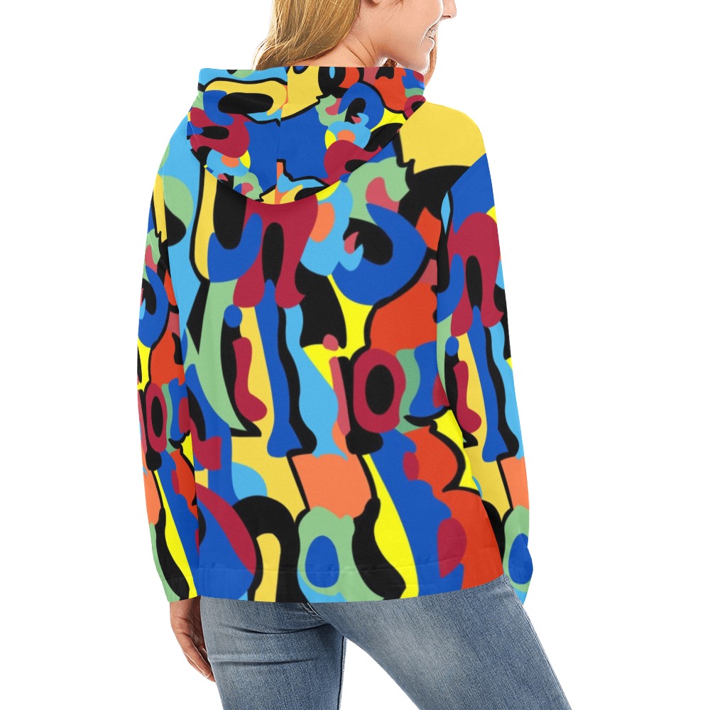 bchase_womens hoodie All Over Print Hoodie for Women (USA Size) (Model H13)