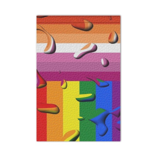 Lesbian Pride Flag Pop Art by Nico Bielow Garden Flag 12‘’x18‘’(Twin Sides)