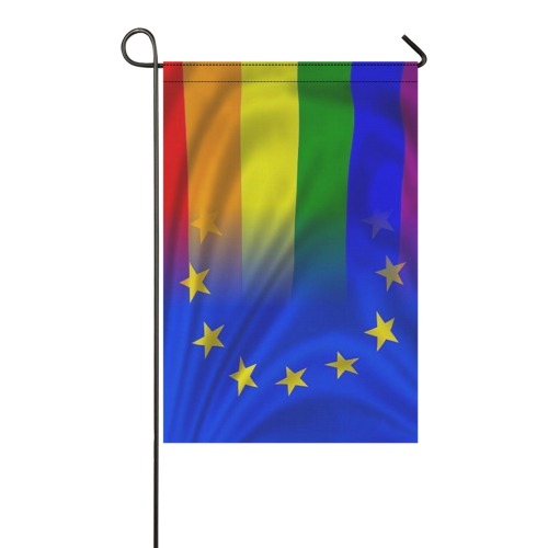 Euro Pride Flag Pop Art by Nico Bielow Garden Flag 12‘’x18‘’(Twin Sides)