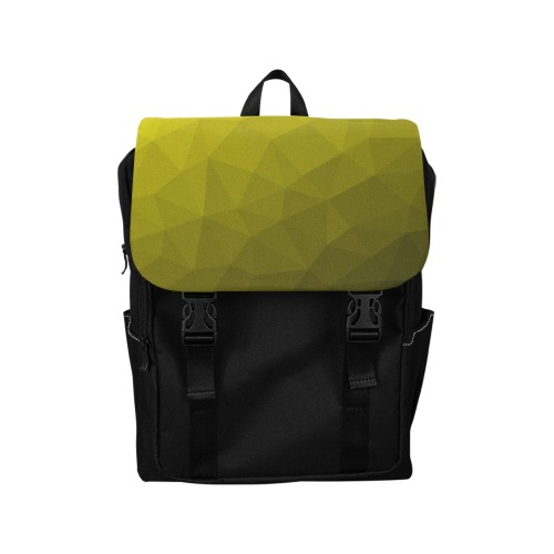 Yellow gradient geometric mesh pattern Casual Shoulders Backpack (Model 1623)