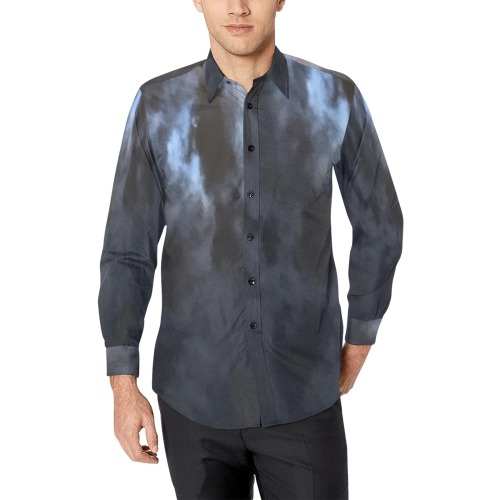 Mystic Moon Collection Men's All Over Print Casual Dress Shirt (Model T61)