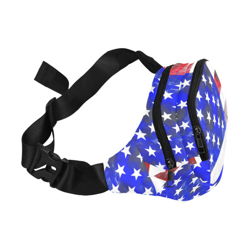 Extreme Grunge American Flag of the USA Fanny Pack/Small (Model 1677)