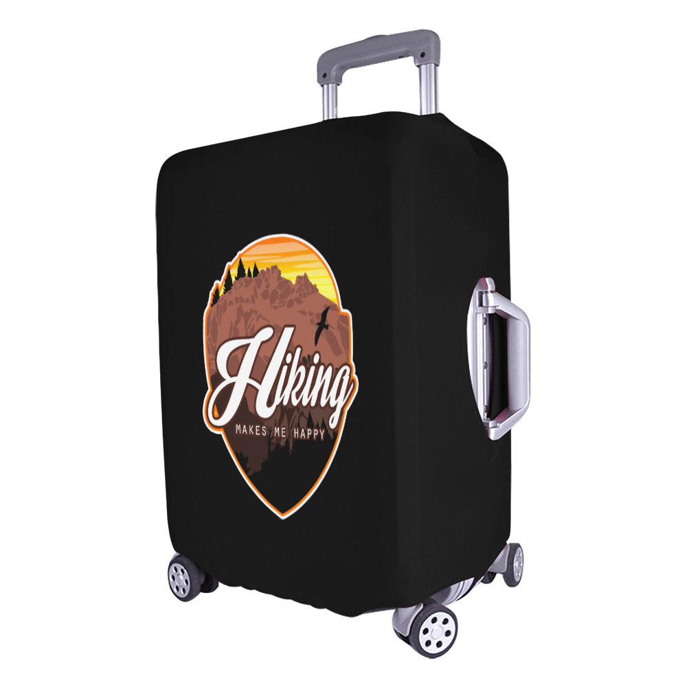 Hiking Makes Me Happy Luggage Cover/Large 26"-28"
