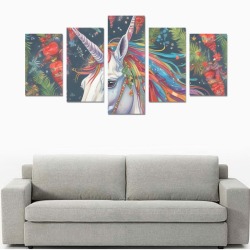 colorful Unicorn Canvas Print Sets C (No Frame)