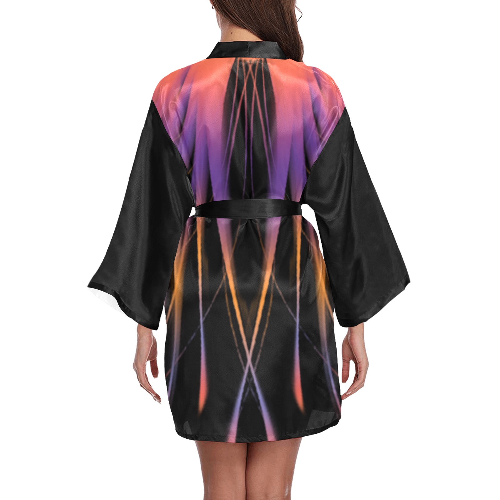 Ô Feathery Fiesta Wings Long Sleeve Kimono Robe