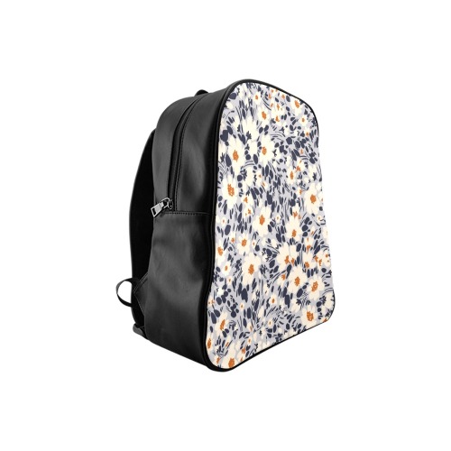 BW tropical floral School Backpack (Model 1601)(Small)