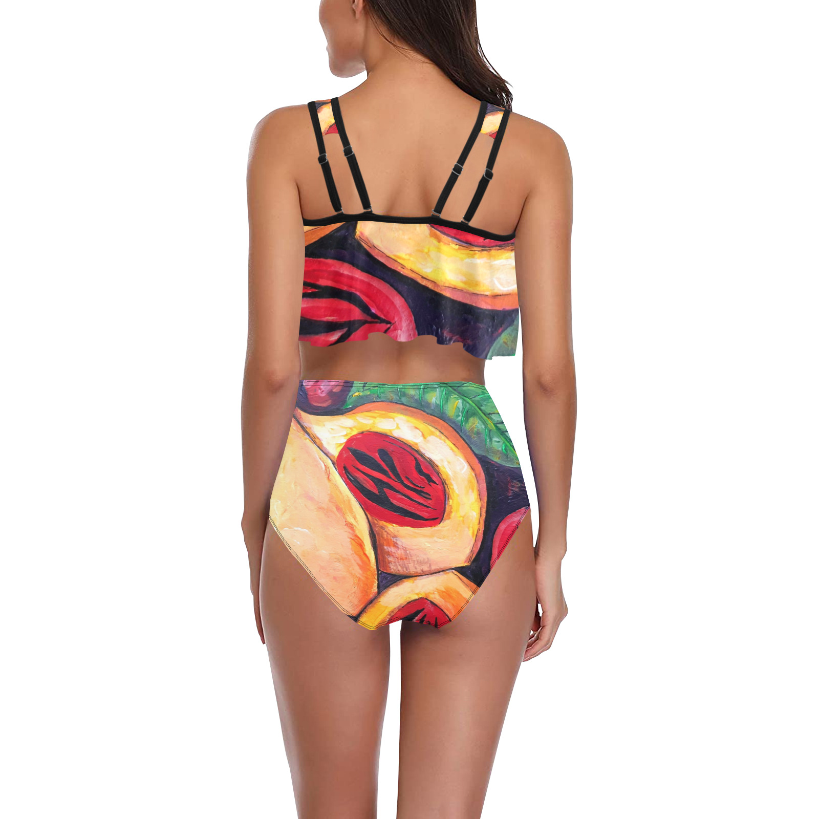 manusartgnd High Waisted Flounce Bikini Set (Model S24)