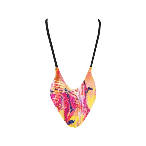 Acrylic print Bathingsuit Sexy Low Back One-Piece Swimsuit (Model S09)