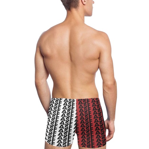 ASF Red/White swim trunks Men's Swimming Trunks (Model L60)