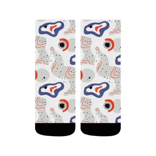 Elegant Abstract Mid Century Pattern Quarter Socks