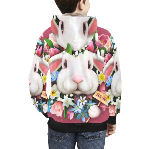 Cuddle Bunny kids hoodie Kids' All Over Print Hoodie (Model H38)