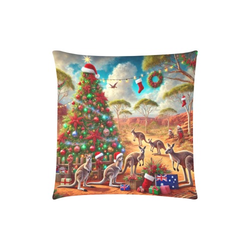 Outback Christmas Custom Zippered Pillow Cases 18"x18" (Two Sides)