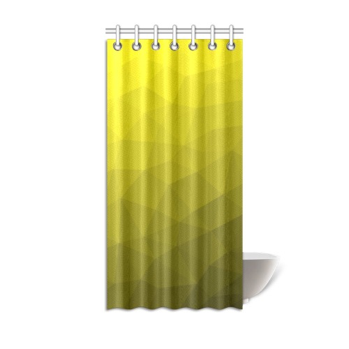 Yellow gradient geometric mesh pattern Shower Curtain 36"x72"