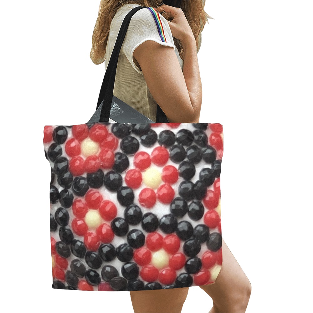 Flowers All Over Print Canvas Tote Bag/Large (Model 1699)