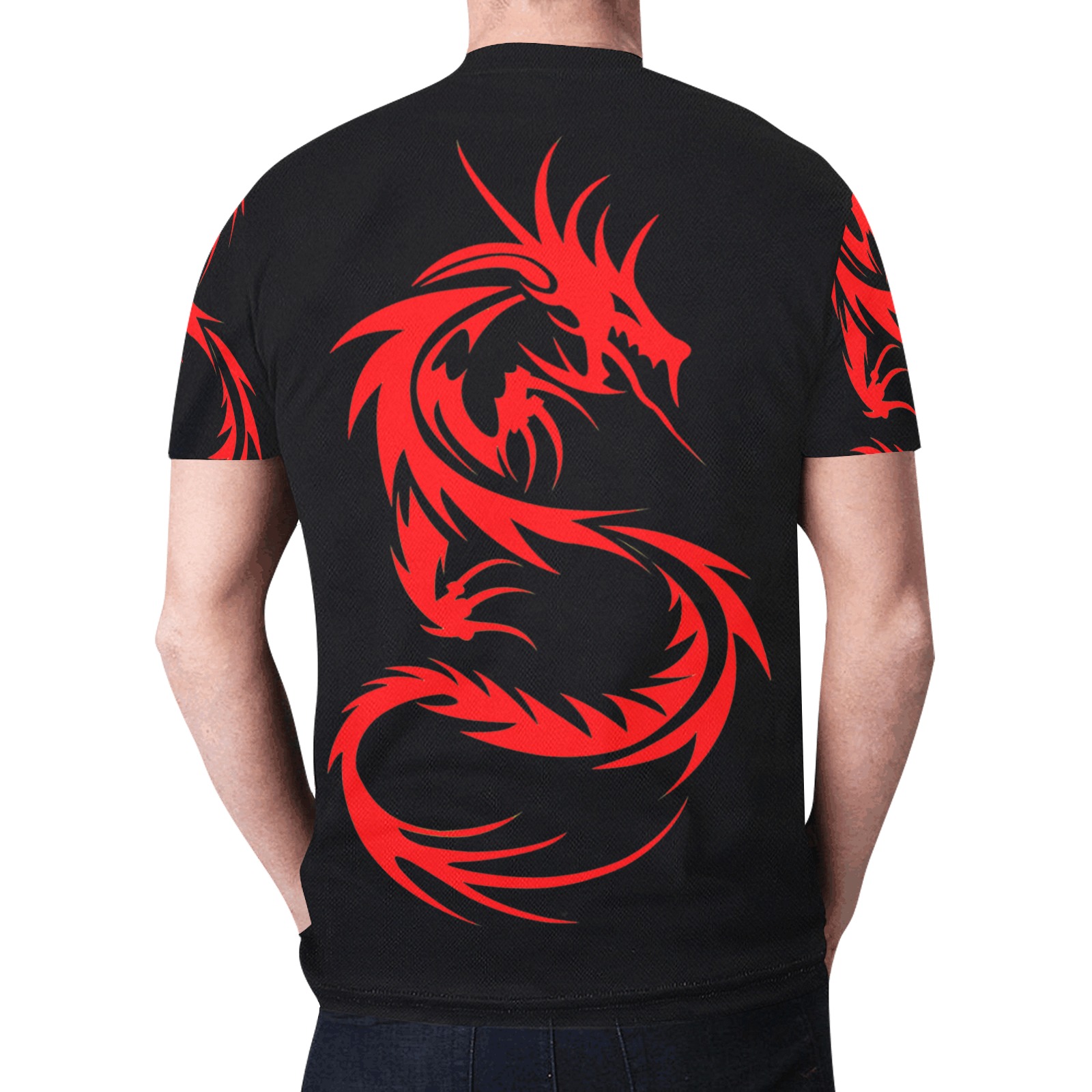 Red Dragon New All Over Print T-shirt for Men (Model T45)