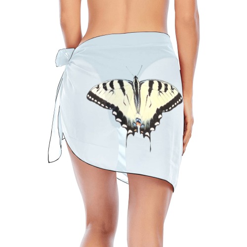 Yellow Tiger Swallowtail Butterfly Beach Sarong Wrap