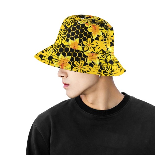 Honeycomb Flower ASU Hat All Over Print Bucket Hat for Men