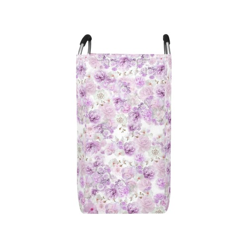 peonies purple Square Laundry Bag