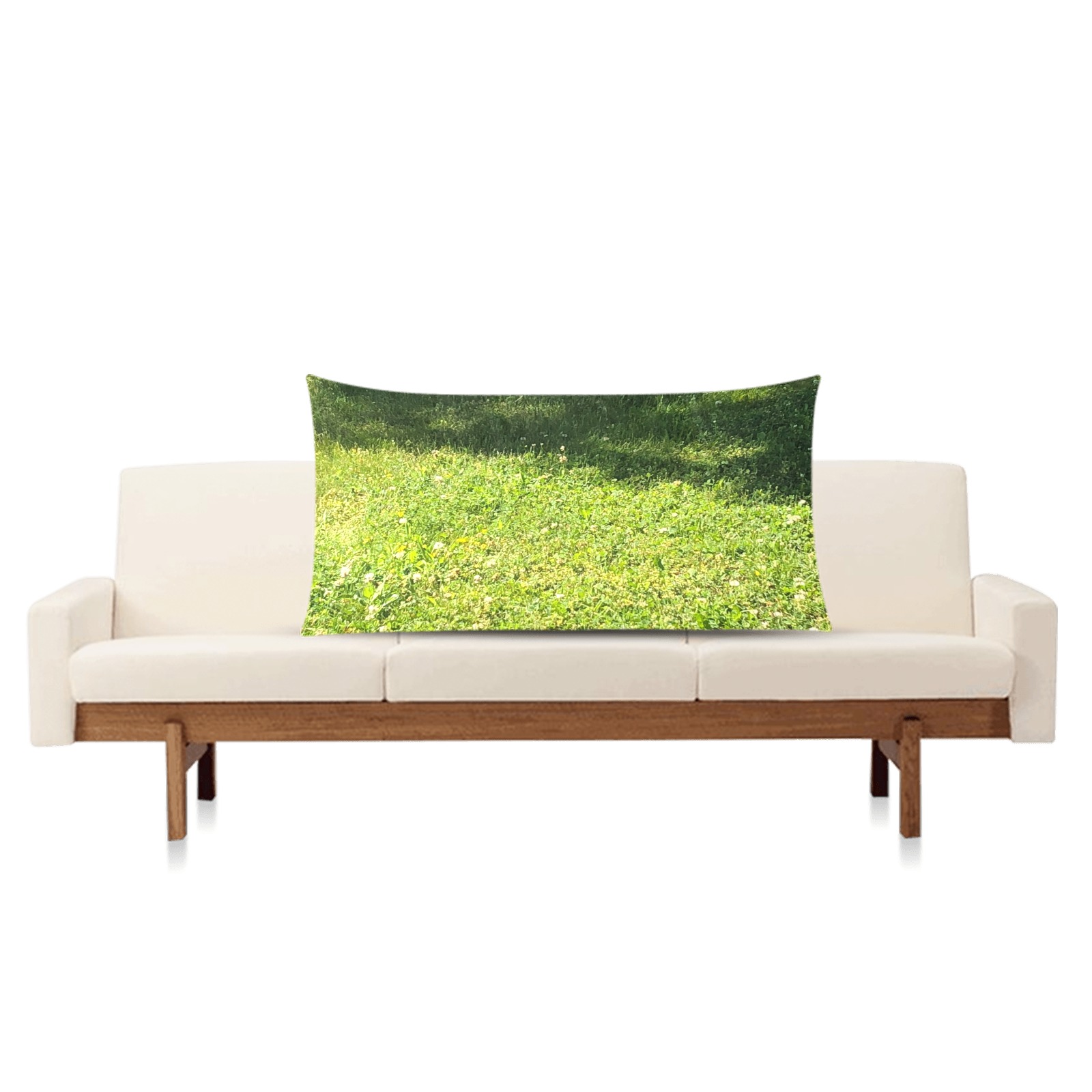 Fresh Grreeen Grass Collection Rectangle Pillow Case 20"x36"(Twin Sides)