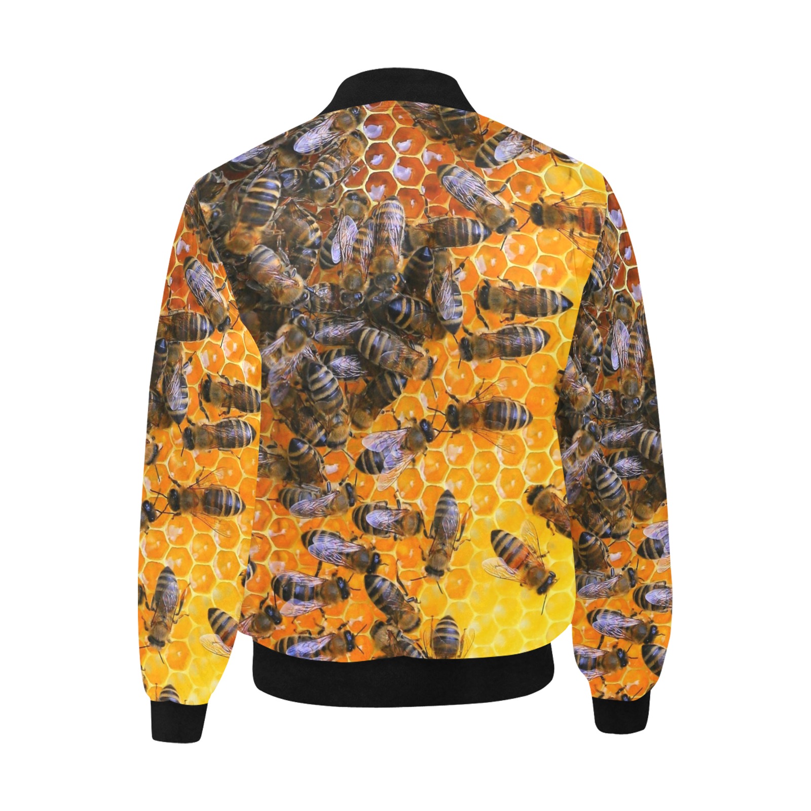 HONEY BEES 4 All Over Print Quilted Bomber Jacket for Men (Model H33)