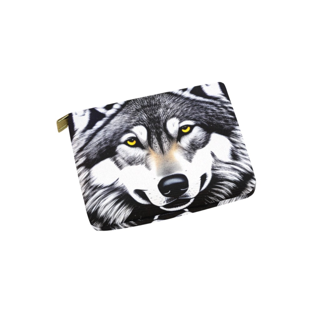 Grey Wolf Carry-All Pouch 6''x5''