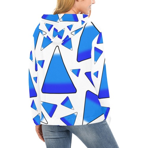 Candy Corn Dark Blues All Over Print Hoodie for Women (USA Size) (Model H13)