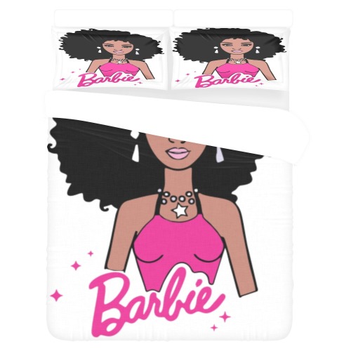 3-Piece Afro Barbie Bedding Set 3-Piece Bedding Set
