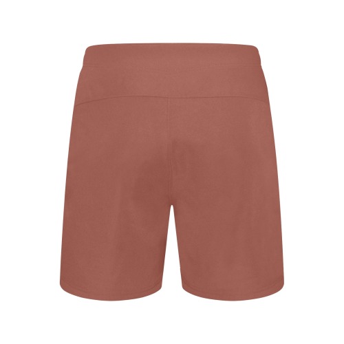 color chestnut Men's Mid-Length Beach Shorts (Model L47)