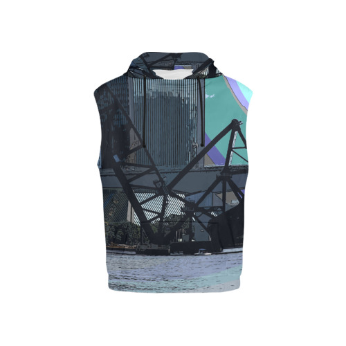 City Colors 6702 All Over Print Sleeveless Hoodie for Kid (Model H15)