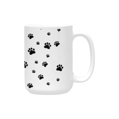 Puppy Paws White by Fetishworld Custom Ceramic Mug (15OZ)