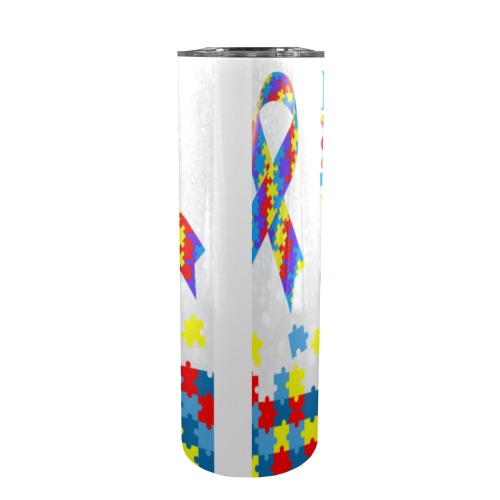 I Love Someone With Autism Skinny 20oz Tumbler 20oz Tall Skinny Tumbler with Lid and Straw