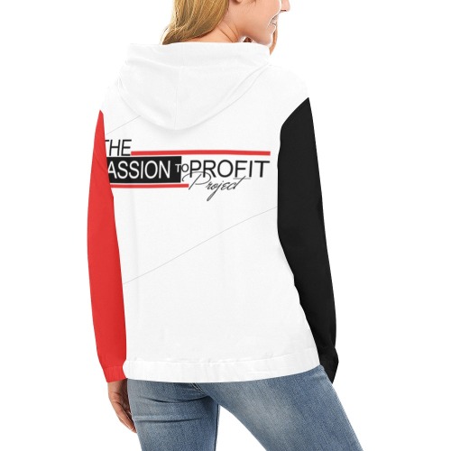 Passion To Profit All Over Print Hoodie for Women (USA Size) (Model H13)