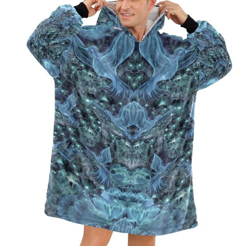 Nidhi Decembre 2014- pattern-5-2 neck back Blanket Hoodie for Men