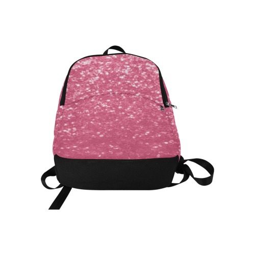 Magenta light pink red faux sparkles glitter Fabric Backpack for Adult (Model 1659)
