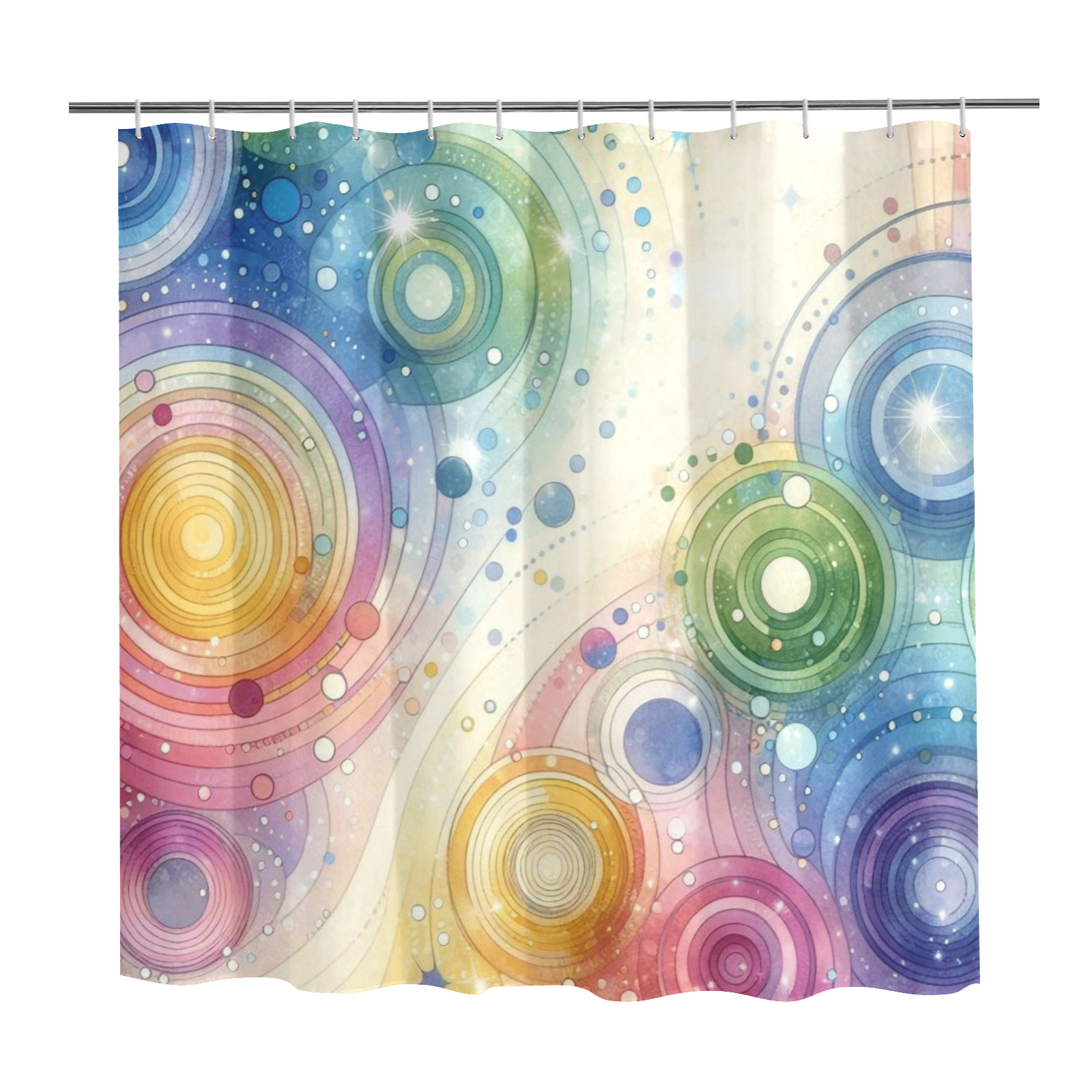 Circles in Motion Shower Curtain Shower Curtain 72" x 72"